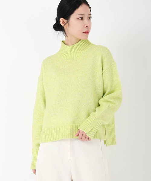 STRAWBERRY-FIELDS（ストロベリーフィールズ）の「パフィーバルキー_MIX調バルキーニット（ニット/セーター・レディース・コーラル/ライトグレー/イエロー×グリーン/ブルー・2）」の12枚目の写真