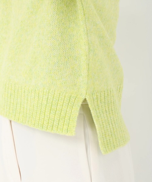 STRAWBERRY-FIELDS（ストロベリーフィールズ）の「パフィーバルキー_MIX調バルキーニット（ニット/セーター・レディース・コーラル/ライトグレー/イエロー×グリーン/ブルー・2）」の5枚目の写真