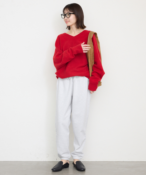 SLOBE IENA(スローブイエナ)の「《追加》GOAT/ゴート スウェットパンツ(スウェットパンツ・レディース・ホワイト/チャコールグレー・FREE)」の3枚目の写真