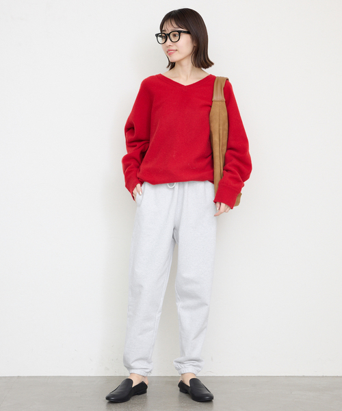 SLOBE IENA(スローブイエナ)の「《追加》GOAT/ゴート スウェットパンツ(スウェットパンツ・レディース・ホワイト/チャコールグレー・FREE)」の4枚目の写真