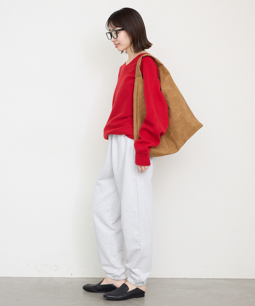 SLOBE IENA(スローブイエナ)の「《追加》GOAT/ゴート スウェットパンツ(スウェットパンツ・レディース・ホワイト/チャコールグレー・FREE)」の5枚目の写真