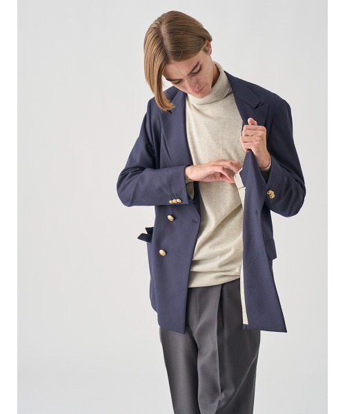 SUPER120's サキソニー ダブルブレストジャケット（テーラード