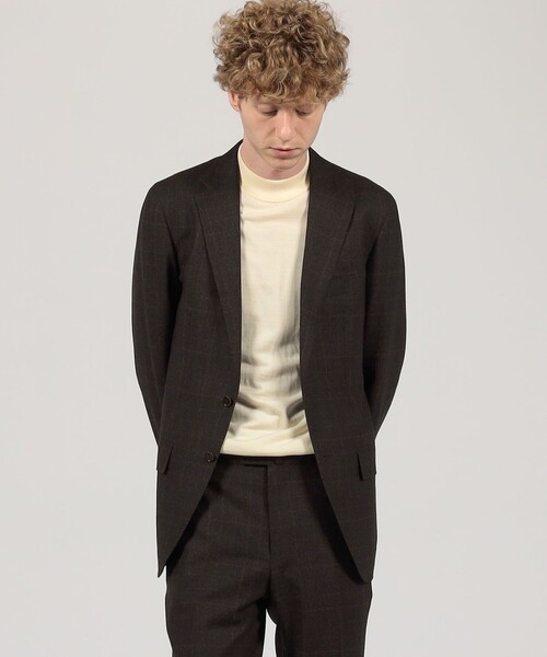 TOMORROWLAND （トゥモローランド）の「ウールナチュラルストレッチ シングルブレステッド 2Bジャケット DRAGO（テーラードジャケット・メンズ・ネイビー/ブラウン系その他/チャコールグレー・48/54/52/50/46/44/42）」の4枚目の写真