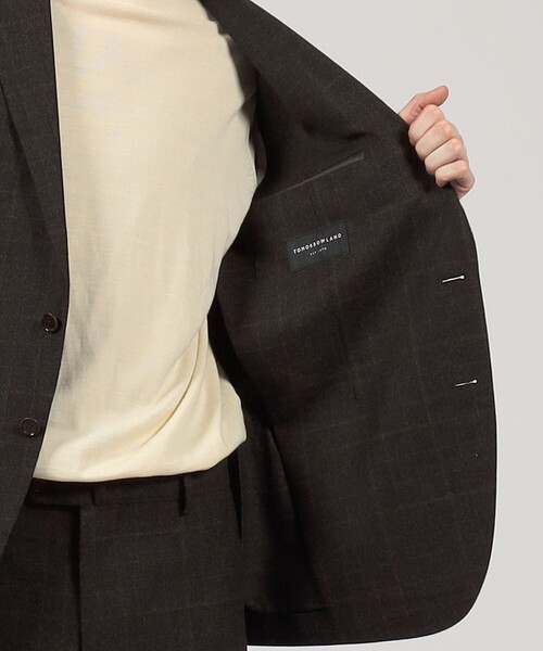 TOMORROWLAND （トゥモローランド）の「ウールナチュラルストレッチ シングルブレステッド 2Bジャケット DRAGO（テーラードジャケット・メンズ・ネイビー/ブラウン系その他/チャコールグレー・48/54/52/50/46/44/42）」の8枚目の写真