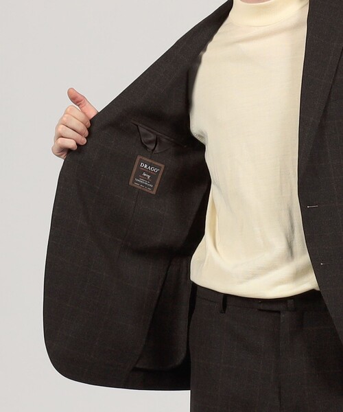 TOMORROWLAND （トゥモローランド）の「ウールナチュラルストレッチ シングルブレステッド 2Bジャケット DRAGO（テーラードジャケット・メンズ・ネイビー/ブラウン系その他/チャコールグレー・48/54/52/50/46/44/42）」の9枚目の写真