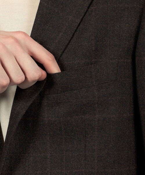 TOMORROWLAND （トゥモローランド）の「ウールナチュラルストレッチ シングルブレステッド 2Bジャケット DRAGO（テーラードジャケット・メンズ・ネイビー/ブラウン系その他/チャコールグレー・48/54/52/50/46/44/42）」の16枚目の写真