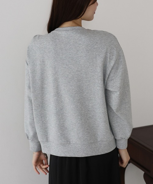 BLUEEAST（ブルーイースト）の「リボンスウェットトップス（スウェット・レディース・ボルドー/ブラック/グレー・MEDIUM）」の6枚目の写真