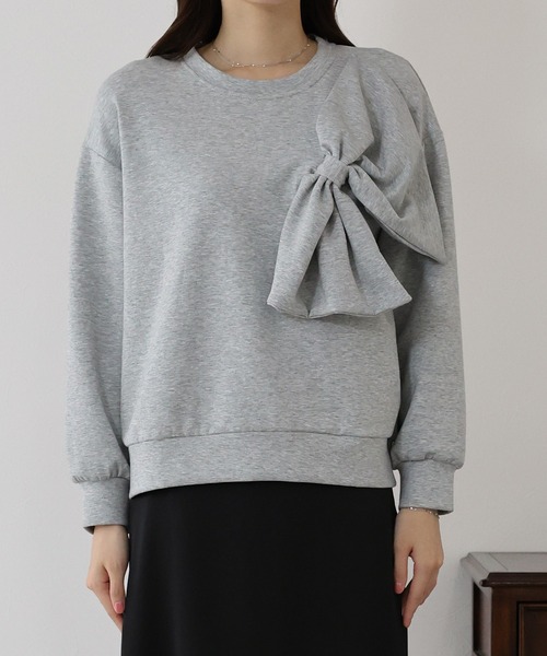 BLUEEAST（ブルーイースト）の「リボンスウェットトップス（スウェット・レディース・ボルドー/ブラック/グレー・MEDIUM）」の19枚目の写真