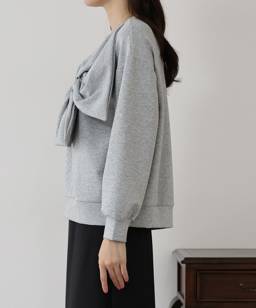 BLUEEAST（ブルーイースト）の「リボンスウェットトップス（スウェット・レディース・ボルドー/ブラック/グレー・MEDIUM）」の20枚目の写真