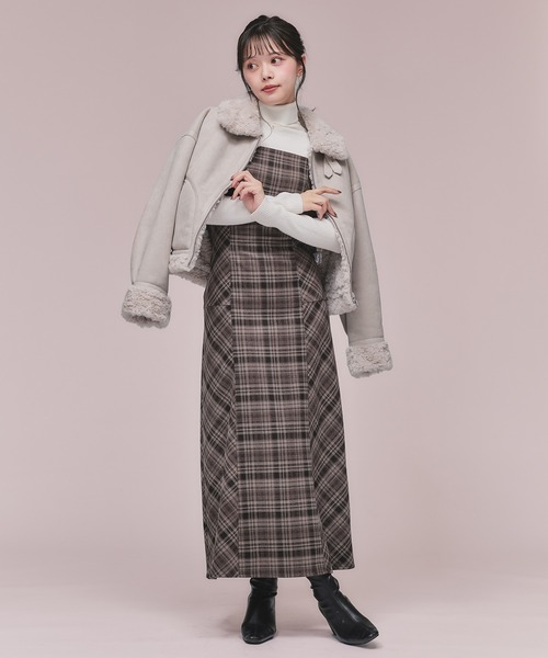 fupel(フぺル)の「2way fur mouton coat / 2way ファームートンコート(ムートンコート・レディース・アイボリー/グレイッシュベージュ・FREE)」の9枚目の写真
