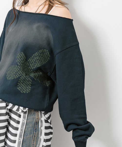 JOINT WORKS（ジョイントワークス）の「ウラケワンショル プルオーバー（スウェット・レディース・ピンク/ネイビー/イエロー・FREE）」の10枚目の写真