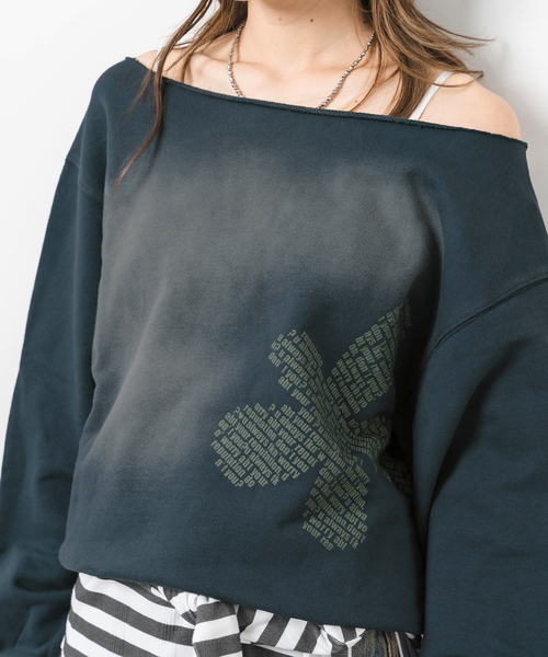 JOINT WORKS（ジョイントワークス）の「ウラケワンショル プルオーバー（スウェット・レディース・ピンク/ネイビー/イエロー・FREE）」の11枚目の写真