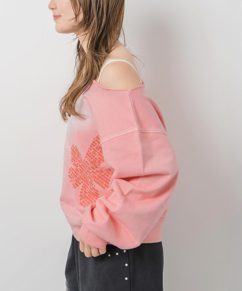 JOINT WORKS（ジョイントワークス）の「ウラケワンショル プルオーバー（スウェット・レディース・ピンク/ネイビー/イエロー・FREE）」の14枚目の写真