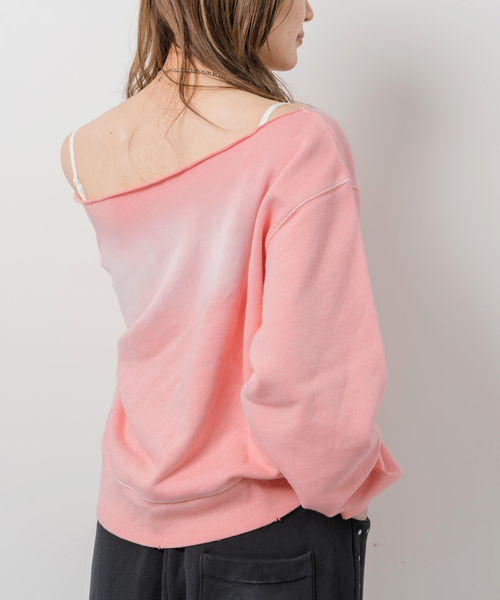 JOINT WORKS（ジョイントワークス）の「ウラケワンショル プルオーバー（スウェット・レディース・ピンク/ネイビー/イエロー・FREE）」の15枚目の写真