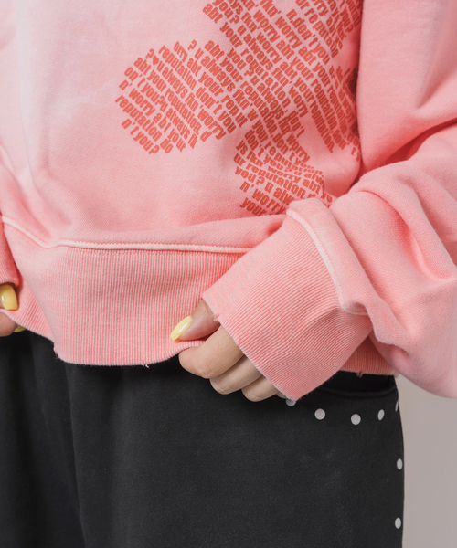 JOINT WORKS（ジョイントワークス）の「ウラケワンショル プルオーバー（スウェット・レディース・ピンク/ネイビー/イエロー・FREE）」の18枚目の写真