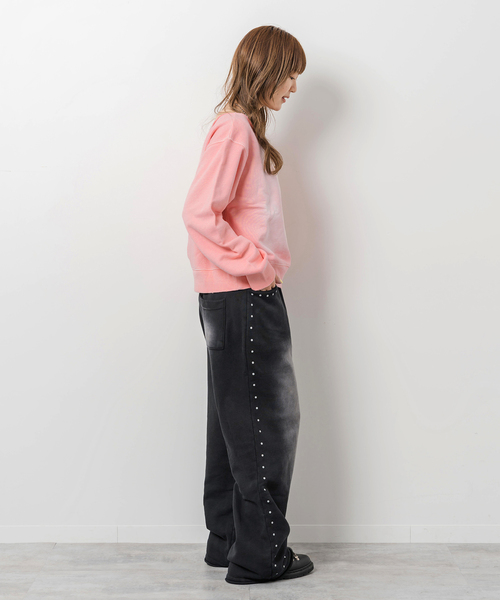 JOINT WORKS（ジョイントワークス）の「ウラケワンショル プルオーバー（スウェット・レディース・ピンク/ネイビー/イエロー・FREE）」の20枚目の写真