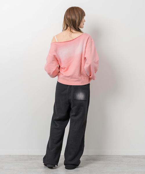 JOINT WORKS（ジョイントワークス）の「ウラケワンショル プルオーバー（スウェット・レディース・ピンク/ネイビー/イエロー・FREE）」の21枚目の写真