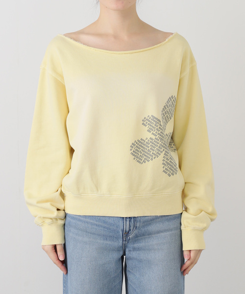 JOINT WORKS（ジョイントワークス）の「ウラケワンショル プルオーバー（スウェット・レディース・ピンク/ネイビー/イエロー・FREE）」の4枚目の写真