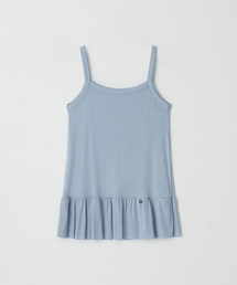PENDANT RUFFLE LAYERED SLIM SLEEVELESS SOFT BLUE