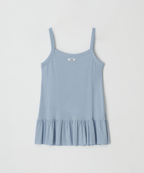 RONRON(ロンロン)の「PENDANT RUFFLE LAYERED SLIM SLEEVELESS SOFT BLUE(Tシャツ/カットソー・レディース・その他・FREE)」の2枚目の写真