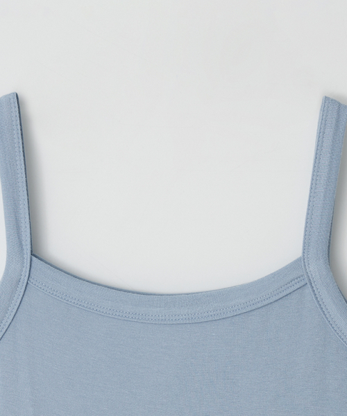 RONRON(ロンロン)の「PENDANT RUFFLE LAYERED SLIM SLEEVELESS SOFT BLUE(Tシャツ/カットソー・レディース・その他・FREE)」の3枚目の写真