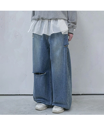 AVANDRESS（アバンドレス ）の「Vintage Incision Wide Denim Pants BLUE（デニムパンツ）」