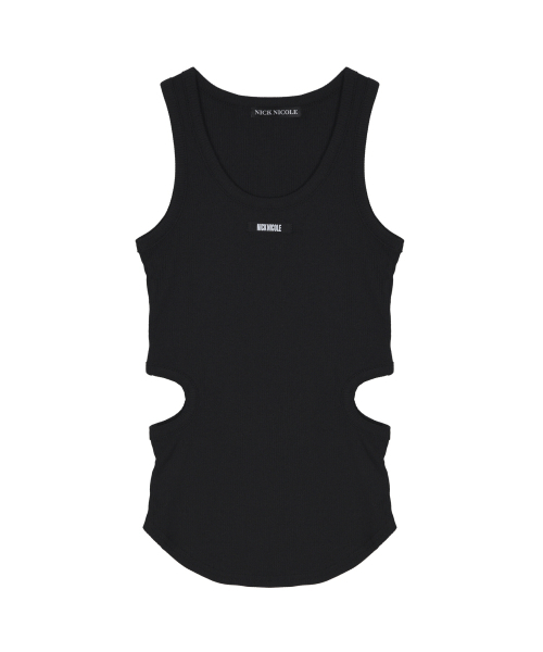 NICK&NICOLE(ニックアンドニコール)の「OPENING SLEEVELESS TOP_BLACK(Tシャツ/カットソー・レディース・ブラック・FREE)」の4枚目の写真