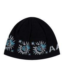 AAKAM（アーカム）の「Small Sun Jacquard Beanie (Black)（ニットキャップ/ビーニー）」