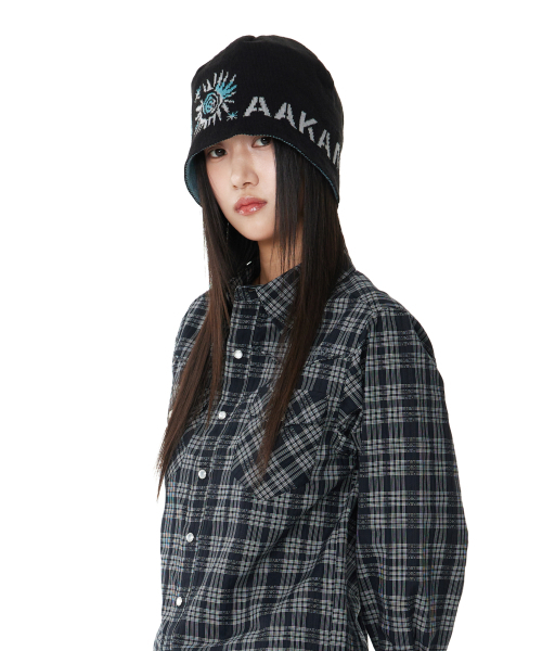 AAKAM(アーカム)の「Small Sun Jacquard Beanie (Black)(ニットキャップ/ビーニー・レディース・その他・FREE)」の5枚目の写真