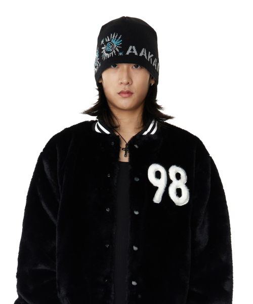 AAKAM(アーカム)の「Small Sun Jacquard Beanie (Black)(ニットキャップ/ビーニー・レディース・その他・FREE)」の6枚目の写真