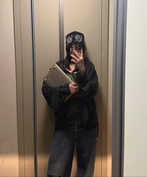 AAKAM(アーカム)の「Small Sun Jacquard Beanie (Black)(ニットキャップ/ビーニー・レディース・その他・FREE)」の14枚目の写真