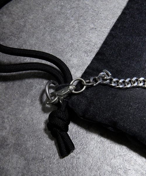 ADRER（アドラー）の「Chain Denim Knapsack / チェーンデニムナップサック（バックパック/リュック・メンズ・ブラック・FREE）」の19枚目の写真