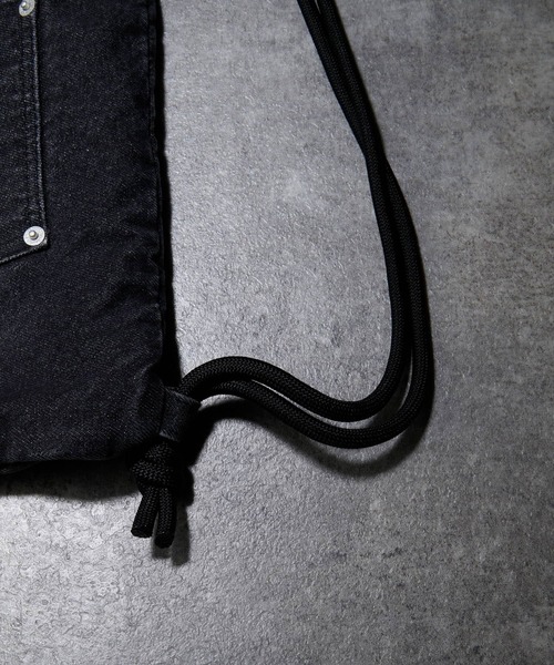 ADRER（アドラー）の「Chain Denim Knapsack / チェーンデニムナップサック（バックパック/リュック・メンズ・ブラック・FREE）」の18枚目の写真