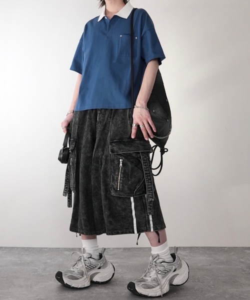 ADRER（アドラー）の「Chain Denim Knapsack / チェーンデニムナップサック（バックパック/リュック・メンズ・ブラック・FREE）」の13枚目の写真