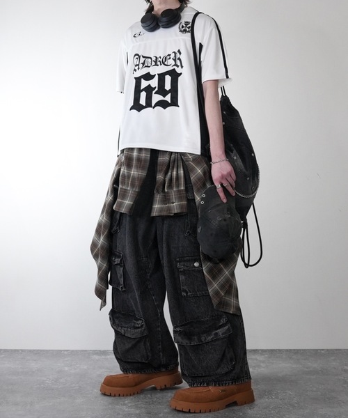 ADRER（アドラー）の「Chain Denim Knapsack / チェーンデニムナップサック（バックパック/リュック・メンズ・ブラック・FREE）」の16枚目の写真