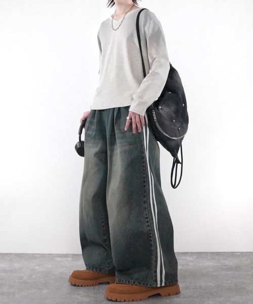 ADRER（アドラー）の「Chain Denim Knapsack / チェーンデニムナップサック（バックパック/リュック・メンズ・ブラック・FREE）」の11枚目の写真
