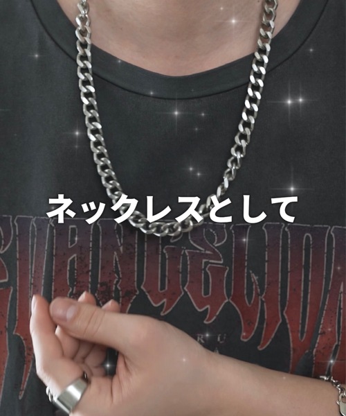 ADRER（アドラー）の「Chain Denim Knapsack / チェーンデニムナップサック（バックパック/リュック・メンズ・ブラック・FREE）」の7枚目の写真