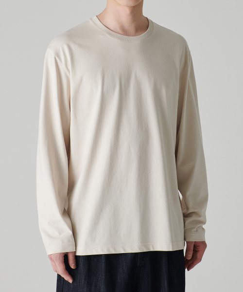 セール】[クールタンダード] クルーネック長袖Tシャツ [エクリュ]（T