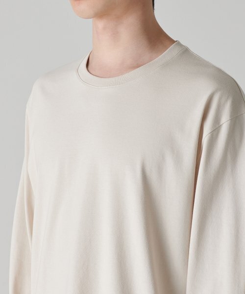 MUSINSA STANDARD（ムシンサスタンダード）の「[クールタンダード] クルーネック長袖Tシャツ [エクリュ]（Tシャツ/カットソー・メンズ・その他・XX-LARGE/MEDIUM/LARGE/X-LARGE/XXX-LARGE）」の3枚目の写真
