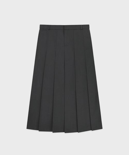 SINOON(シヌーン)の「Sinoon Pleated Maxi Skirt (Grey)(スカート・レディース・グレー・SMALL/MEDIUM)」の4枚目の写真