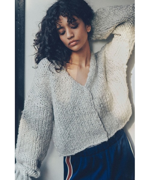 YOOU（ユー）の「Big slab short cardigan（ビックスクラブ