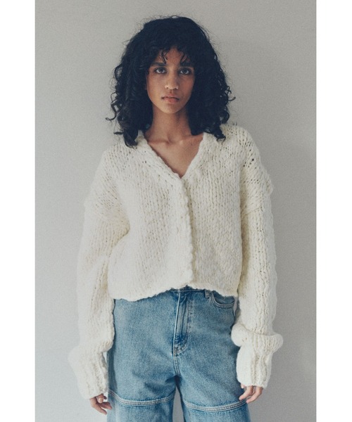 YOOU（ユー）の「Big slab short cardigan（ビックスクラブ