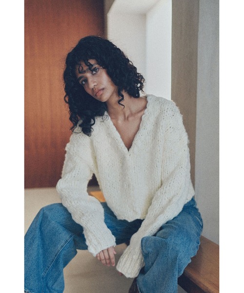 YOOU（ユー）の「Big slab short cardigan（ビックスクラブ