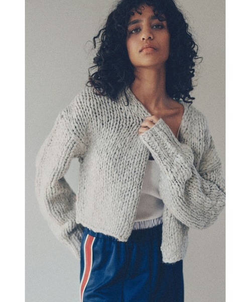YOOU（ユー）の「Big slab short cardigan（ビックスクラブ