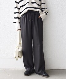 〈手洗い可能〉サテン ドロスト パンツ