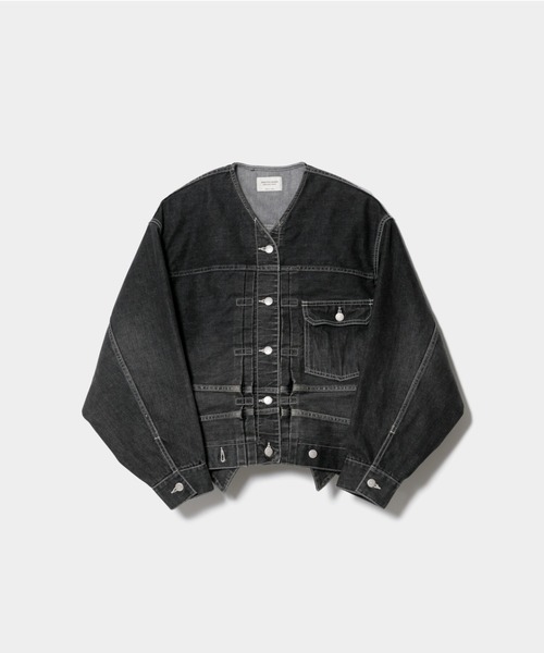 beautiful people（ビューティフルピープル）の「double-end selvedge denimblouson vintage（デニムジャケット・メンズ・ブラック/インディゴブルー・38）」の11枚目の写真