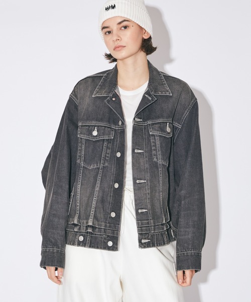beautiful people（ビューティフルピープル）の「double-end selvedge denimblouson vintage（デニムジャケット・メンズ・ブラック/インディゴブルー・38）」の9枚目の写真