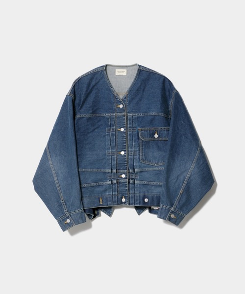 beautiful people（ビューティフルピープル）の「double-end selvedge denimblouson vintage（デニムジャケット・メンズ・ブラック/インディゴブルー・38）」の4枚目の写真