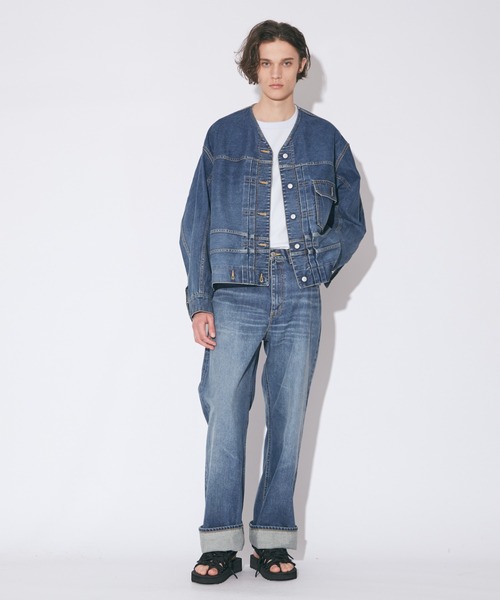 beautiful people（ビューティフルピープル）の「double-end selvedge denimblouson vintage（デニムジャケット・メンズ・ブラック/インディゴブルー・38）」の13枚目の写真