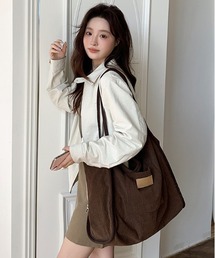 FREE STYLISTS（フリー スタイリスト）の「Y2K コーデュロイビッグトートバッグ 【A4サイズ収納可能】 《通勤・通学に！》（トートバッグ）」